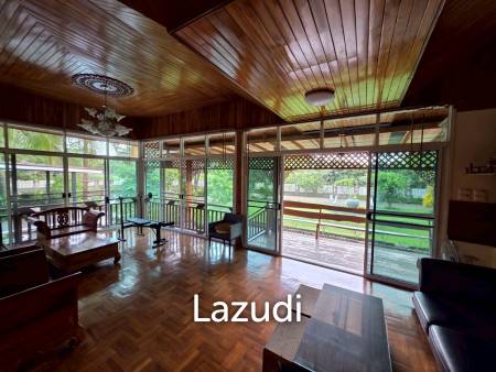 ขายบ้านในสวน 3 ห้องนอนและอาคารเอนกประสงค์ที่ อ.สันทราย