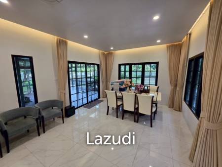 ขายบ้านในสวน 3 ห้องนอนและอาคารเอนกประสงค์ที่ อ.สันทราย