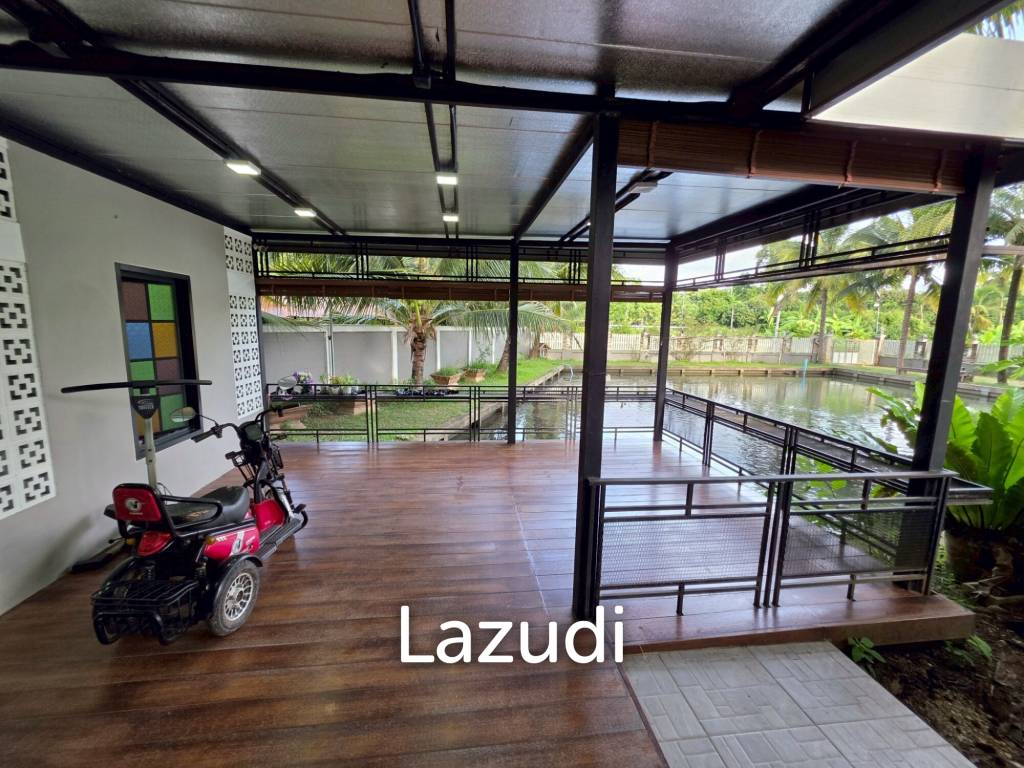 ขายบ้านในสวน 3 ห้องนอนและอาคารเอนกประสงค์ที่ อ.สันทราย