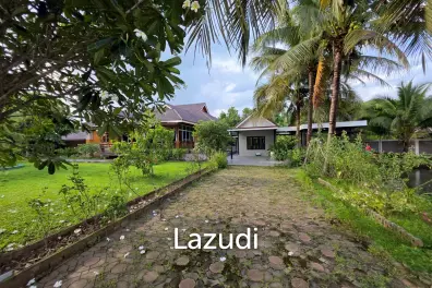 ขายบ้านในสวน 3 ห้องนอนและอาคารเอนกประสงค์ที่ อ.สันทราย