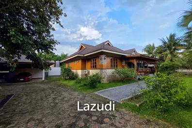 ขายบ้านในสวน 3 ห้องนอนและอาคารเอนกประสงค์ที่ อ.สันทราย