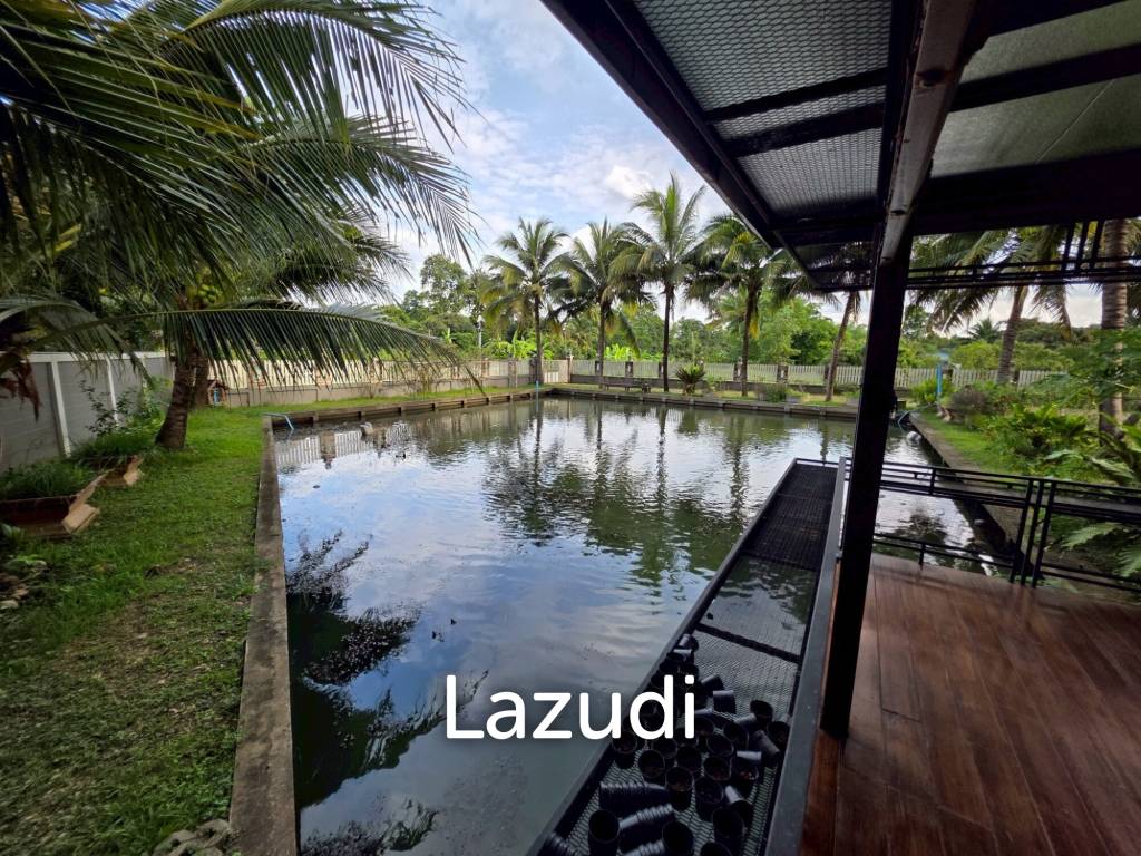 ขายบ้านในสวน 3 ห้องนอนและอาคารเอนกประสงค์ที่ อ.สันทราย