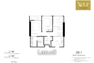 2 Bed 2 Bath 55 SQ.M. Xelf By Sansiri