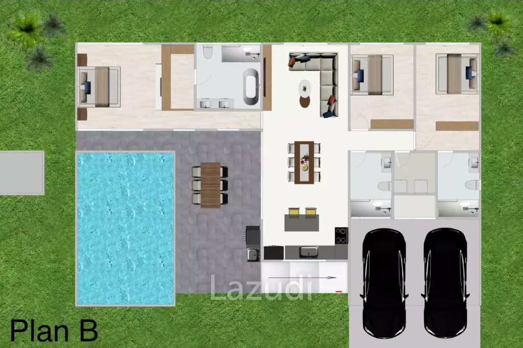 3 Bed 3 Bath 207.75 SQ.M Pavilion Ville Type B