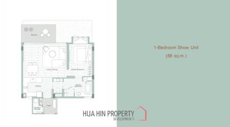 66 sqm 1 Bedroom Condo in Dusit Ajara Hua Hin, Cha-Am