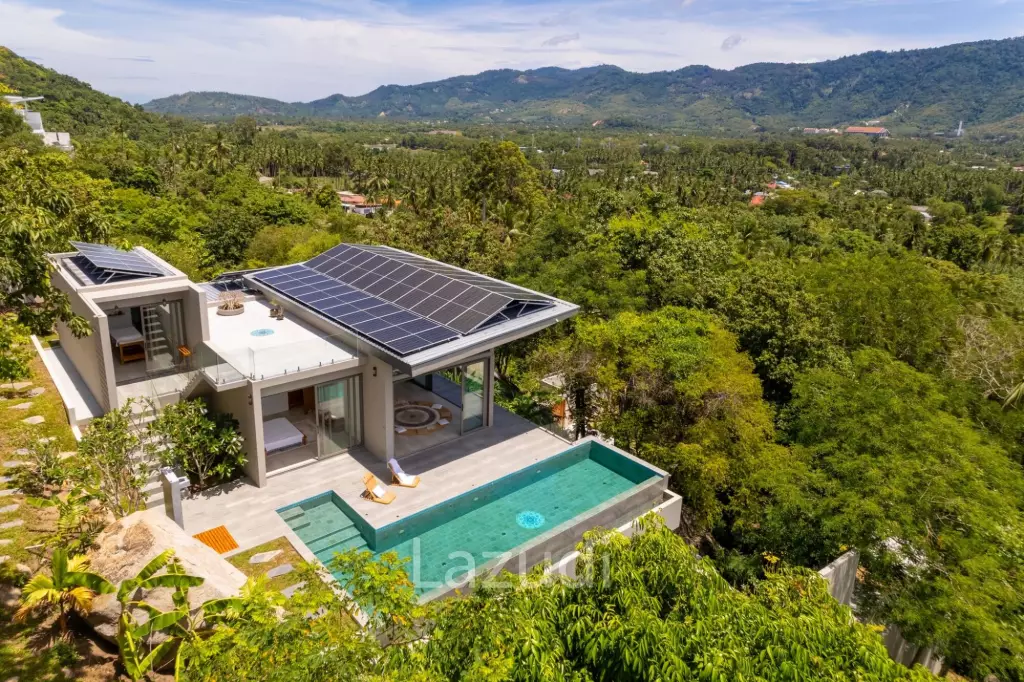 Self-Sustainable Luxury Villa on Private Hillside 500m to the Beach