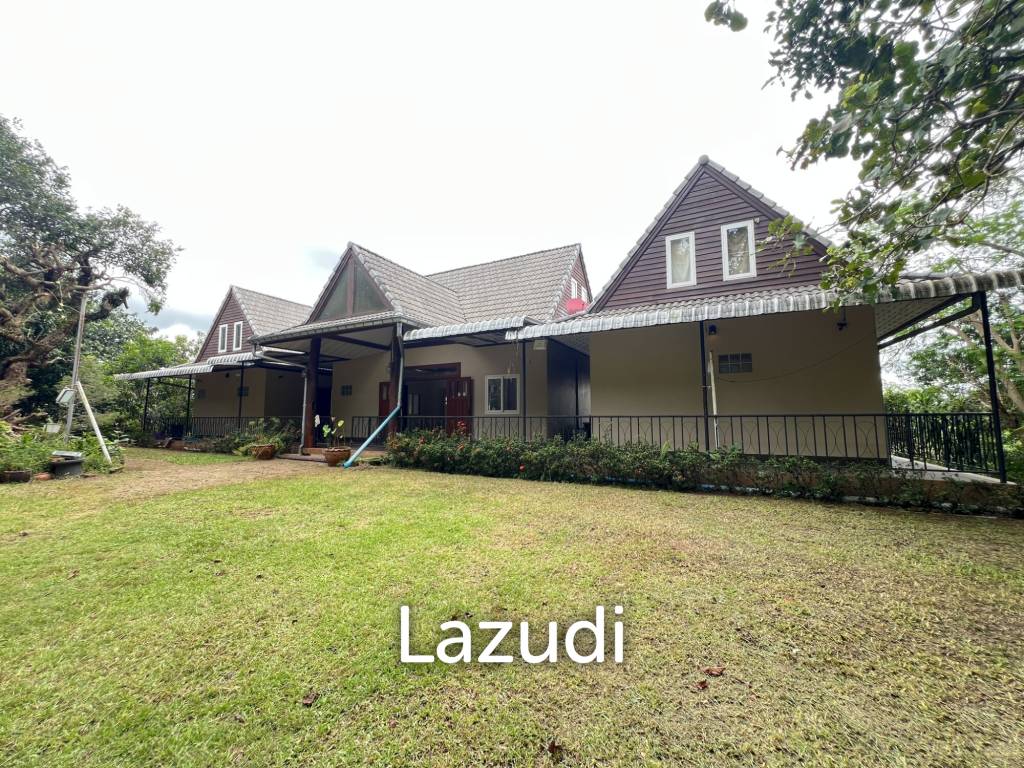 ขายบ้านบนเนินพร้อมระเบียงขนาดใหญ่และวิวภูเขา บ้านห้วยปลากั้ง