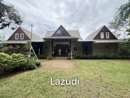 ขายบ้านบนเนินพร้อมระเบียงขนาดใหญ่และวิวภูเขา บ้านห้วยปลากั้ง