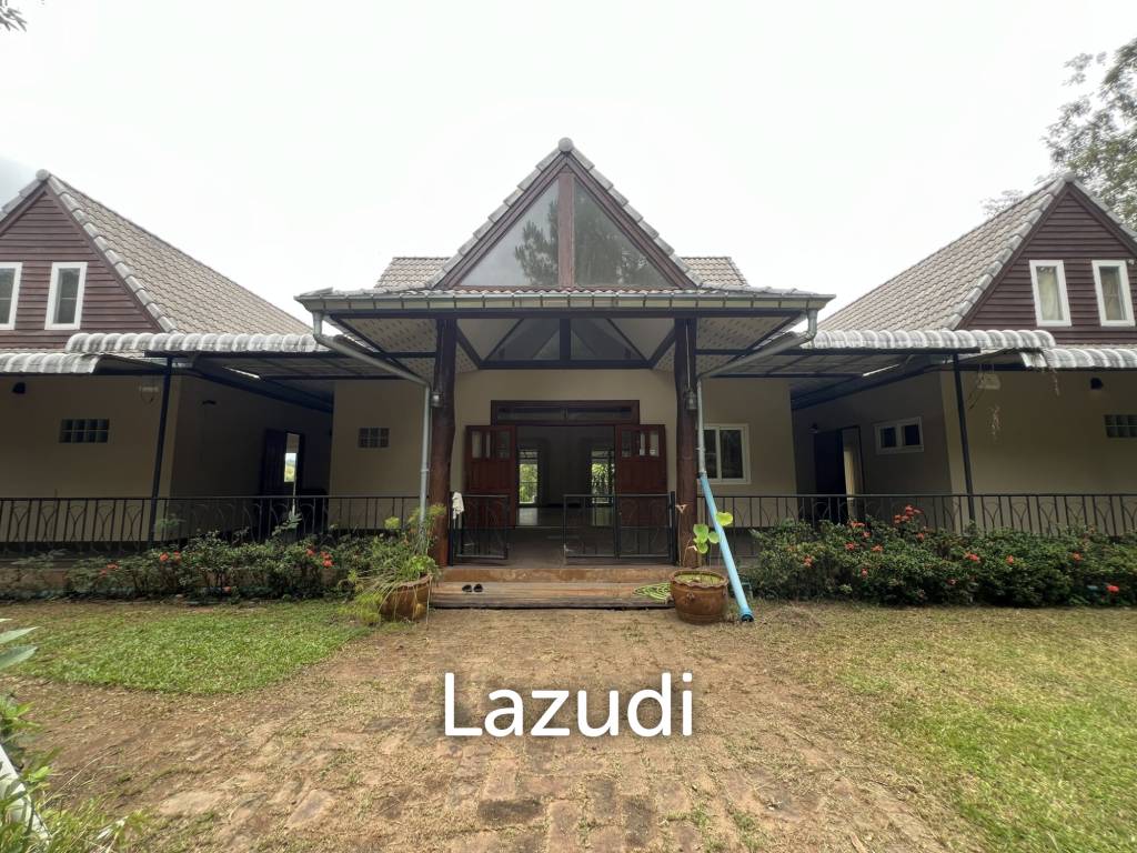 ขายบ้านบนเนินพร้อมระเบียงขนาดใหญ่และวิวภูเขา บ้านห้วยปลากั้ง