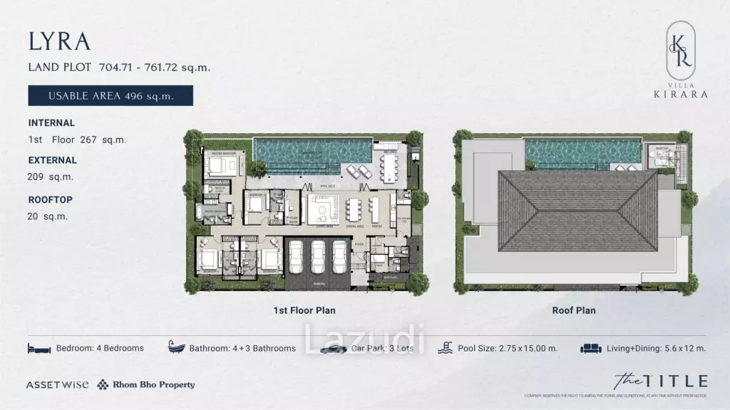 4 Bed 7 Bath 475 SQ.M The Title Villa Kirara