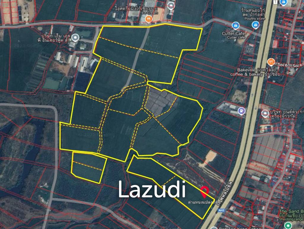 109 Rai Land for Sale Close to Phahonyothin Rd. in Mae Lao