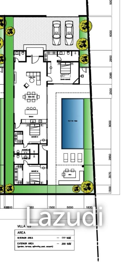 Вилла 514 кв.м. 3 Кровать 3 Ванна