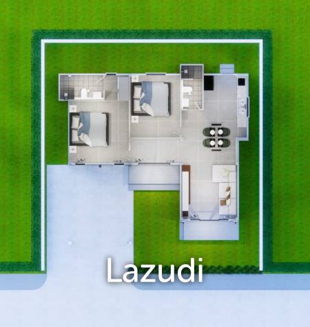 2 Bed 2 Bath 82.4 SQ,M FullRich Asset Hua Hin - Cha Am Phase 14