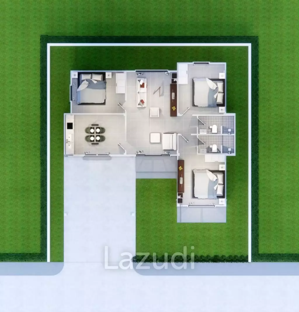 3 Bed 2 Bath 98 SQ,M  FullRich Asset Hua Hin - Cha Am Phase 14
