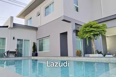 Modern 2-Storey 4-Bedroom Pool Villa for Rent near BISP, Koh Kaew