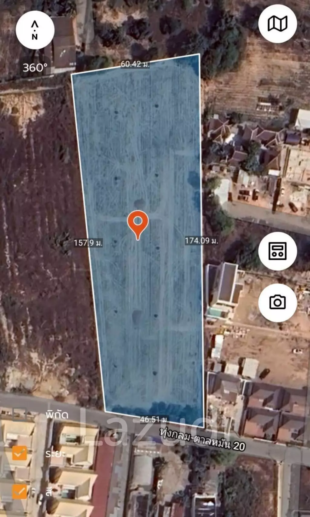 5 Rai 3 Ngan 14 SQ.W. (9,256 SQM) Land In Toongklom