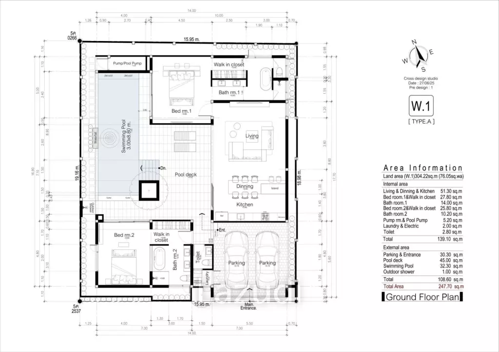 2 Bed 2 Bath 247.7 SQ.M Sana Vista Villas