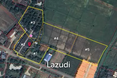 ที่ดิน 11 ไร่บ้านพักให้เช่า 17 หลังและบ้าน 2 หลังใกล้สนามบิน