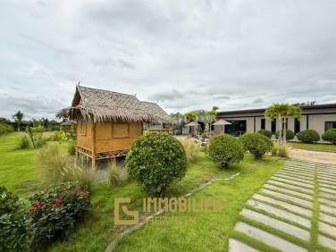 Terrain de 2 400 m² / ameublement moderne / jardin paysager extravagant