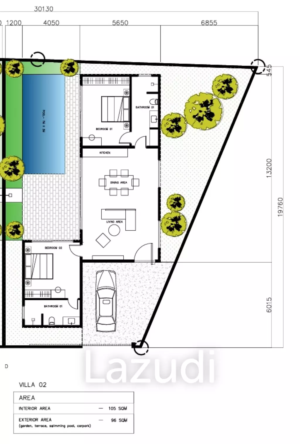 Modern 2-Bedroom Pool Villas Near Santiburi Golf Course