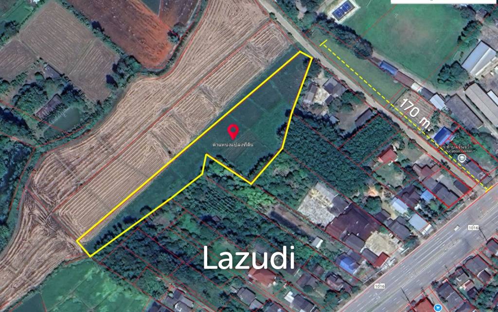 5 Rai Land For Sale Near Main road To Chiagn Saen