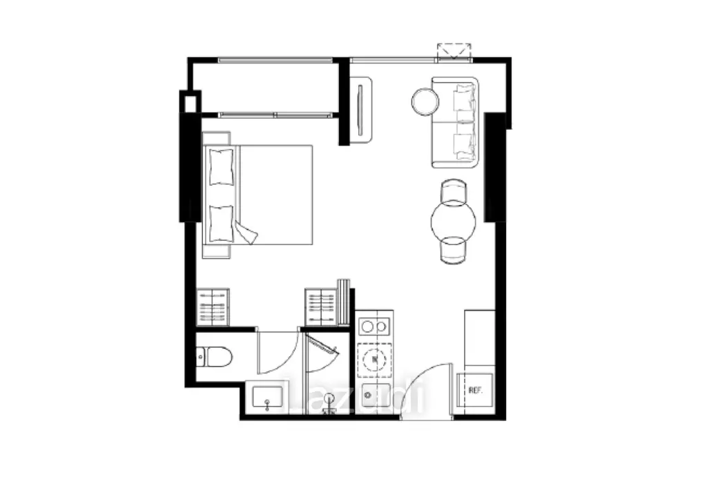 1 Bedroom 1 Bathroom 34 SQ.M. Tait Pattaya