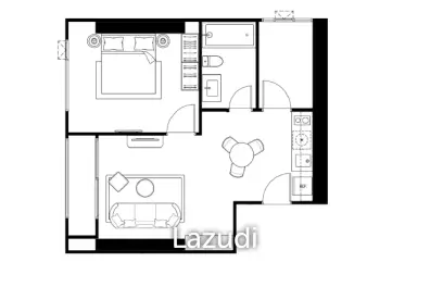 1 Bedroom 1 Bathroom 55.70 SQ.M. Tait Pattaya