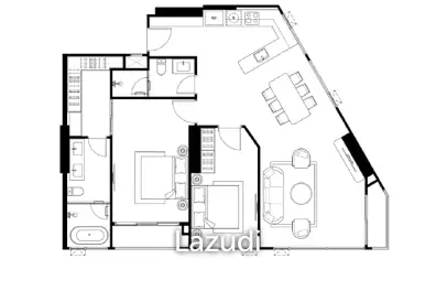 2 Bedroom 2 Bathroom 105.80 SQ.M. Tait Pattaya