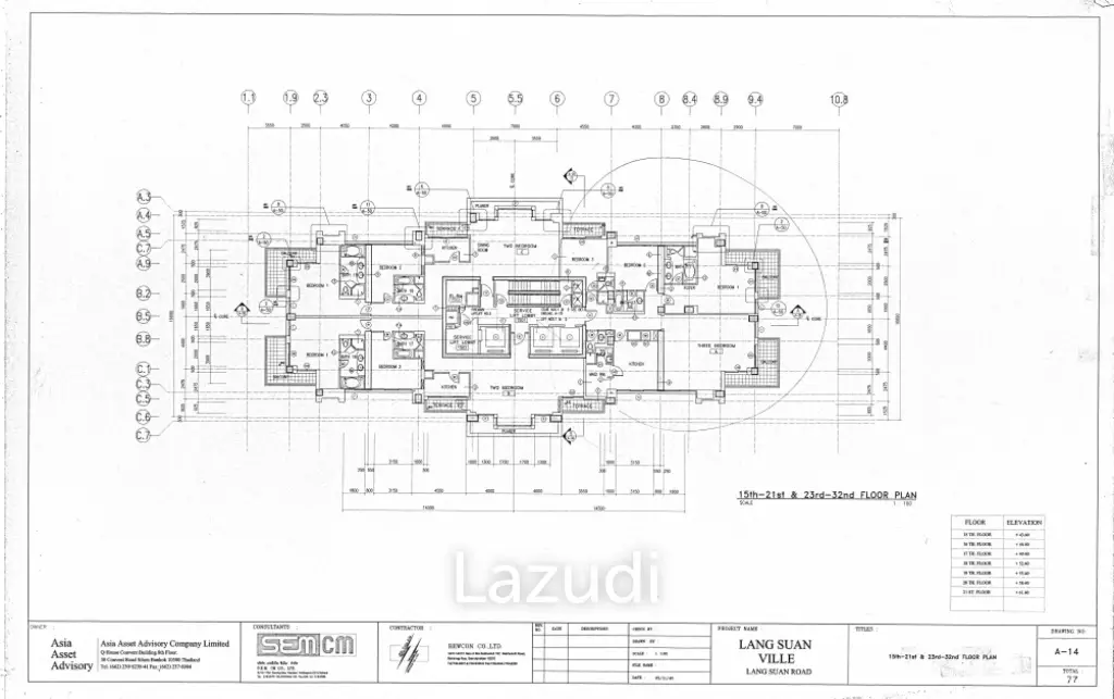 3 Bed 3 Bath  215 SQ.M at Langsuan Ville