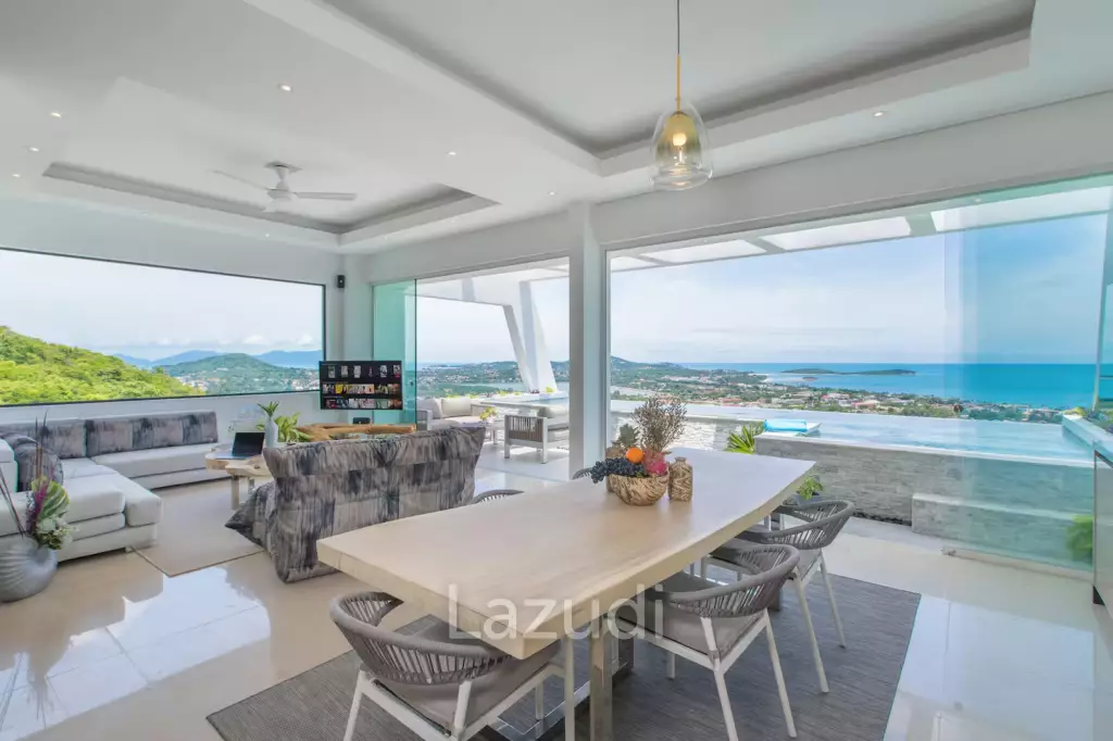Stylish 3-Bed Seaview Villa in Chaweng Noi with Proven Airbnb Record
