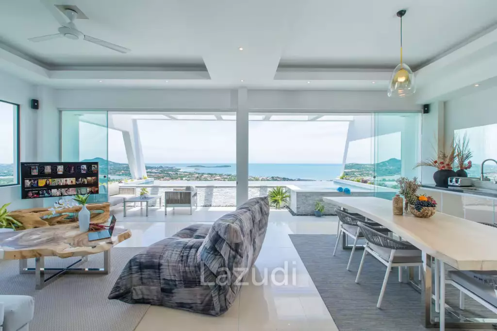 Stylish 3-Bed Seaview Villa in Chaweng Noi with Proven Airbnb Record
