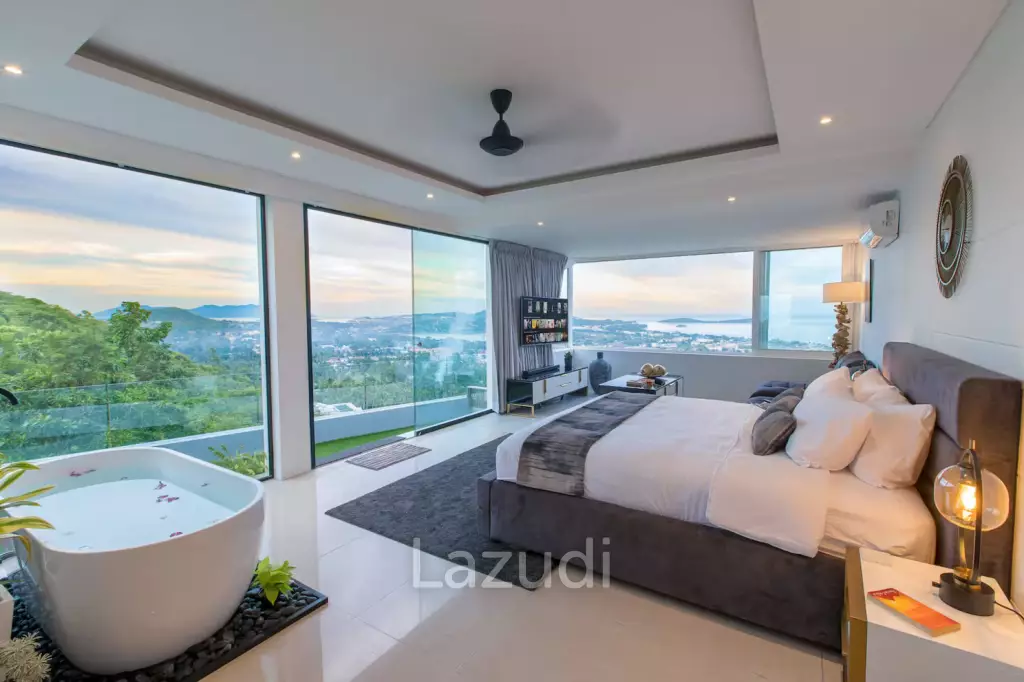 Stylish 3-Bed Seaview Villa in Chaweng Noi with Proven Airbnb Record