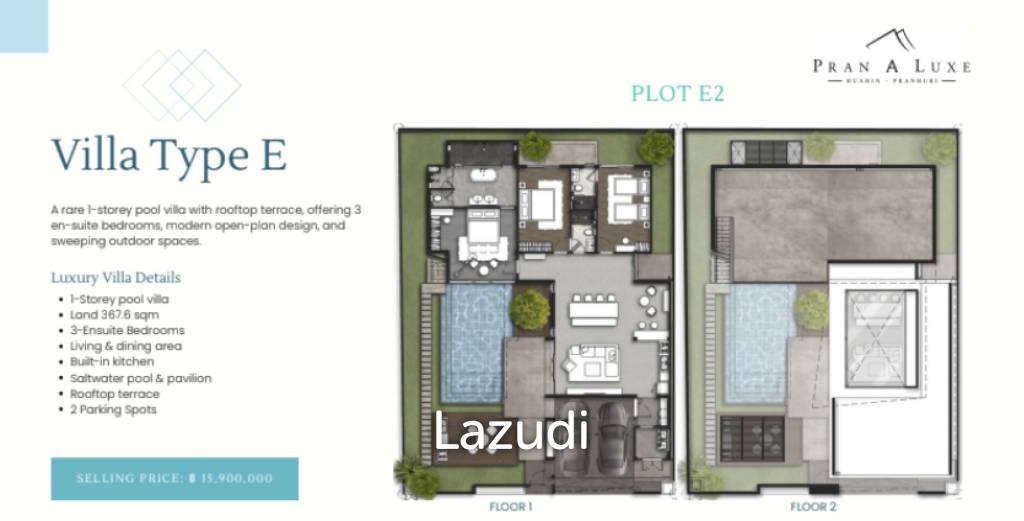 3 Bed 3 Bath 289 SQ,M Pranaluxe Pool Villas Phase 2