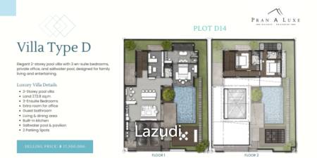3 Bed 4 Bath 278 SQ.M Pranaluxe Pool Villas Phase 2