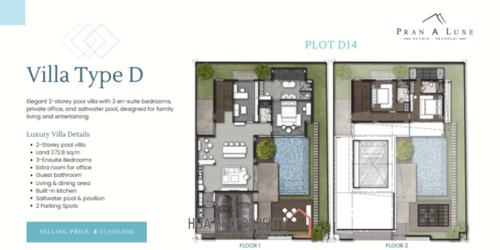 3 Bed 4 Bath 278 SQ.M Pranaluxe Pool Villas Phase 2