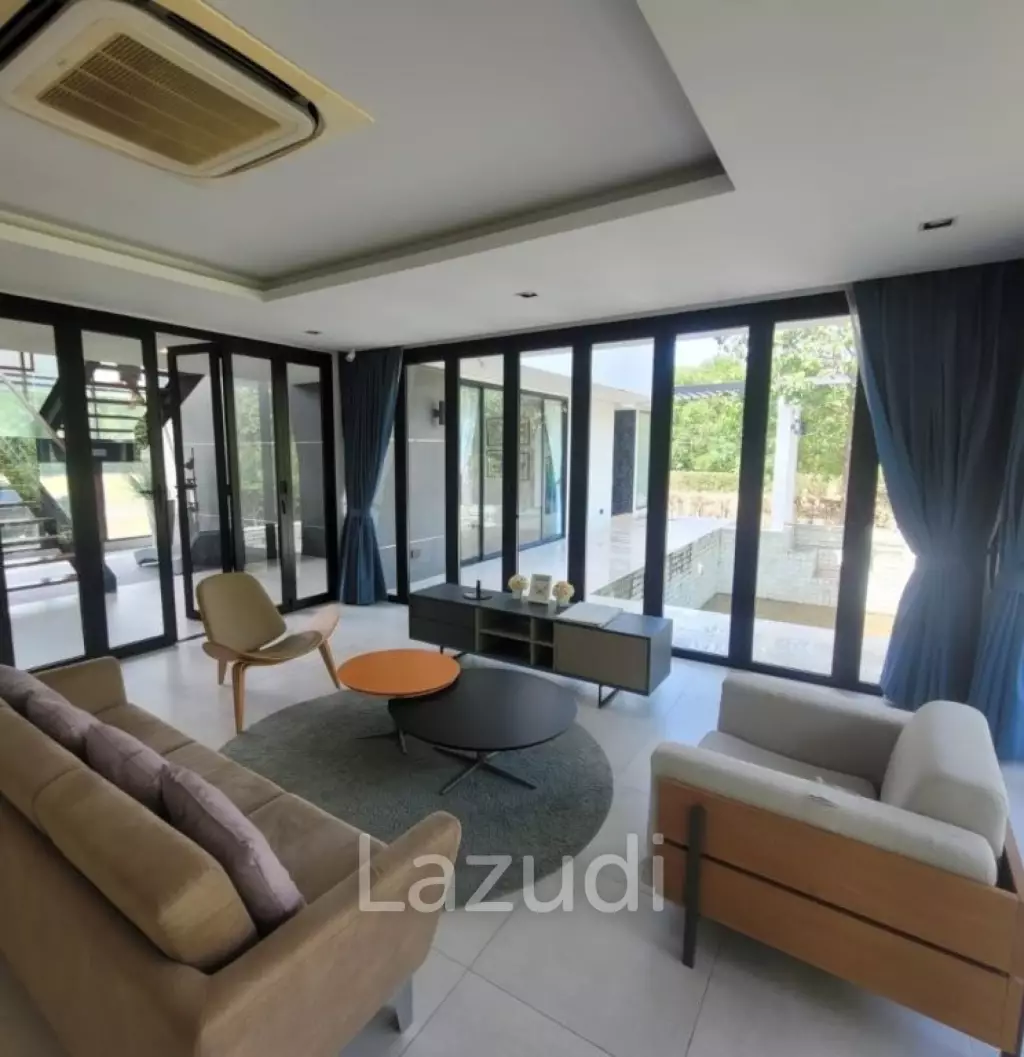 Kao Tao : Great Design 2 storey 4 bed pool villa over looking Golf Course and 2 mins walk to the Beach