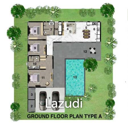 3 Bed 2 Bath 256 SQ,M Botanica Hua Hin