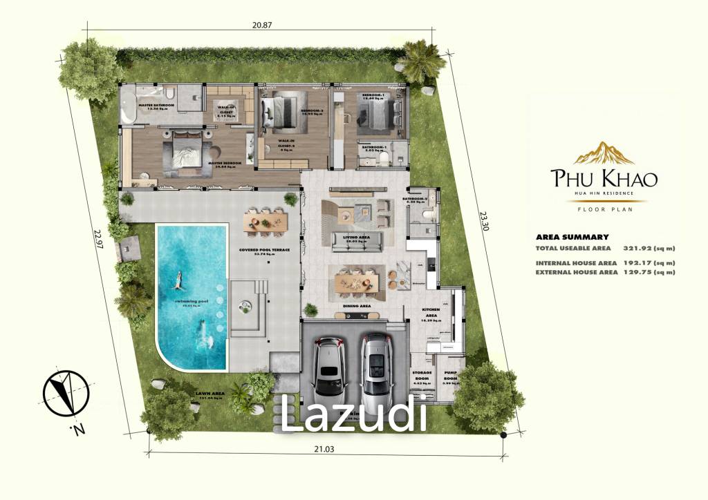 321 sqm pool villa in Phu Khao Hua Hin Residence, Nong Kae