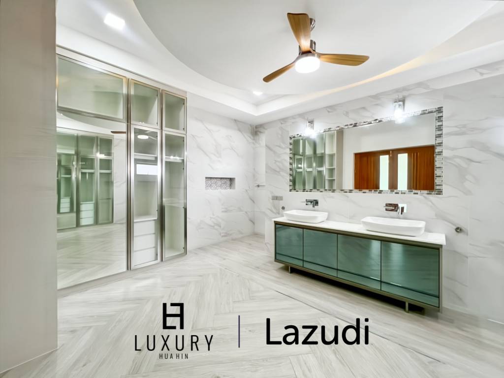 Piscine à débordement de 12 mètres / 4 chambres / terrain de 800 m²