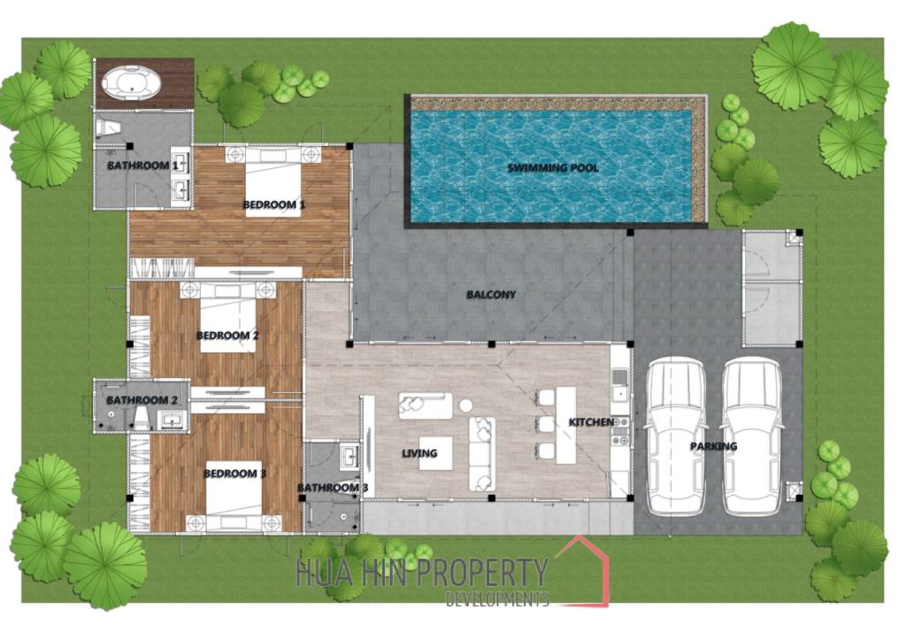 220 sqm pool villa in Hin Lek Fai Hua Hin – modern 3 bed home