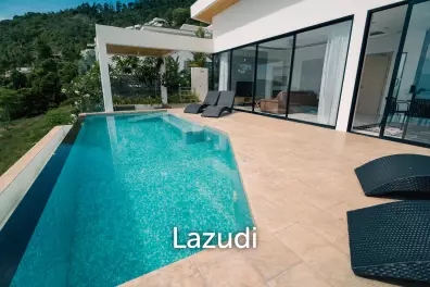 Modern 4-Bedroom Sea View Pool Villa in Chaweng Hills