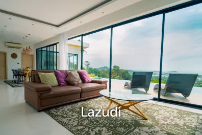 Modern 4-Bedroom Sea View Pool Villa in Chaweng Hills