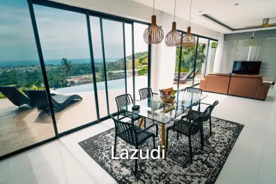Modern 4-Bedroom Sea View Pool Villa in Chaweng Hills