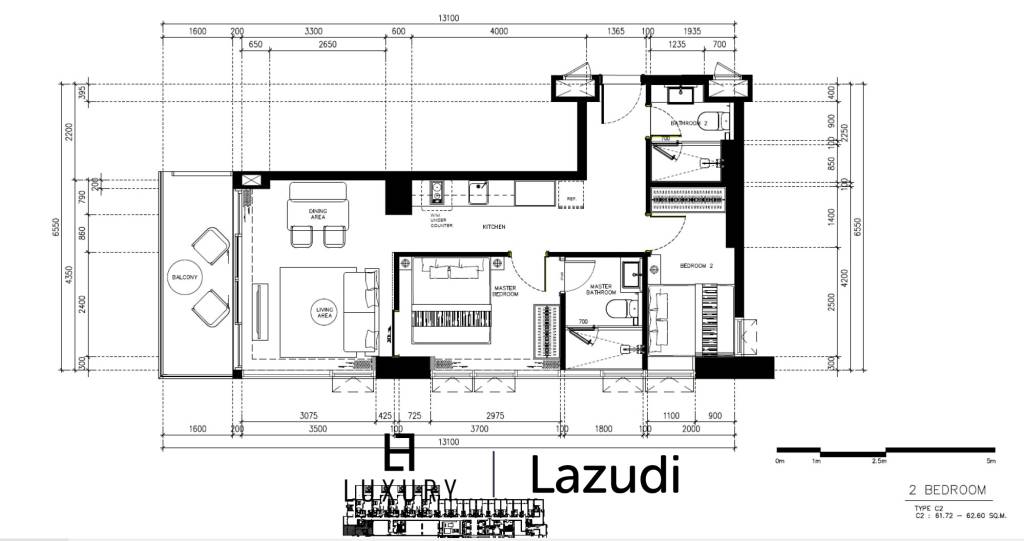 คอนโดใหม่ 2 ห้องนอน โครงการ VEHHA ใจกลางหาดหัวหิน