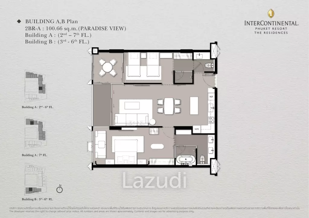 2 Bed 2 Bath 100.66 SQ.M The Residences at InterContinental Phuket Resort