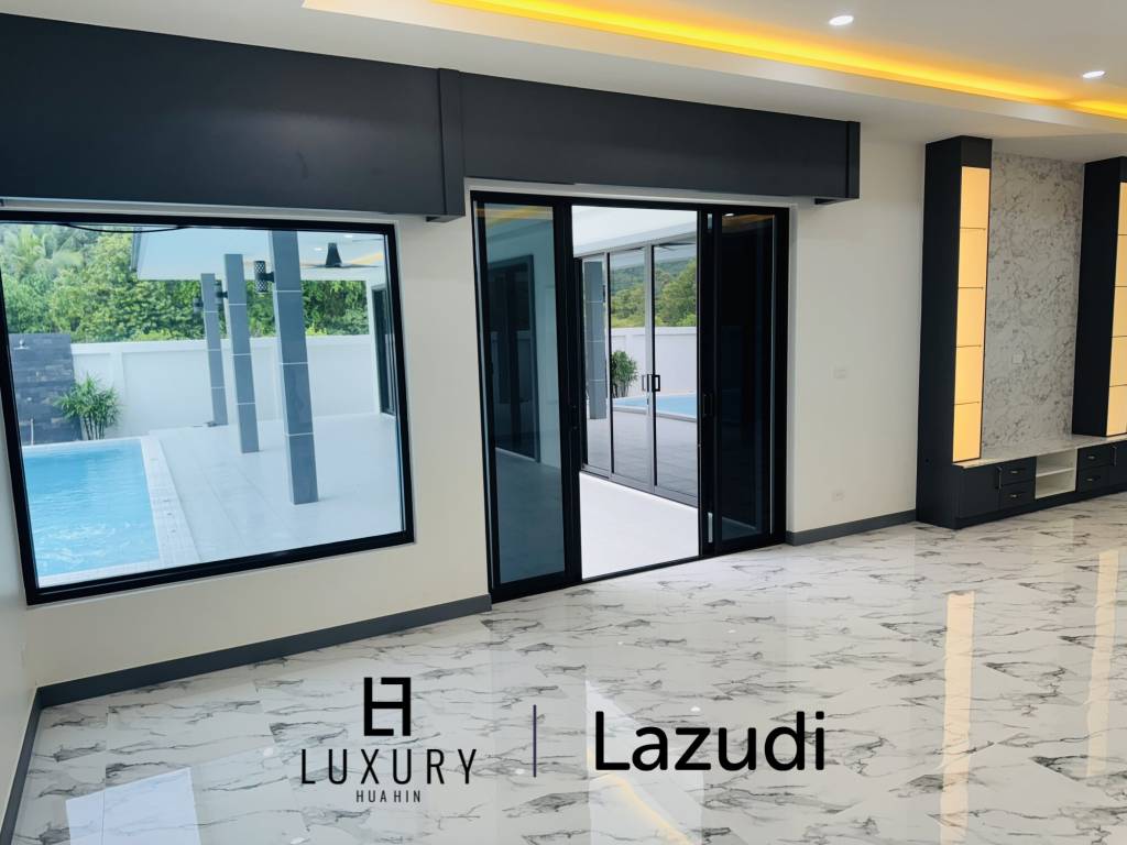 Sam Roi Yot: Brand-New 4-Bedroom Pool Villa Modern, No Fees