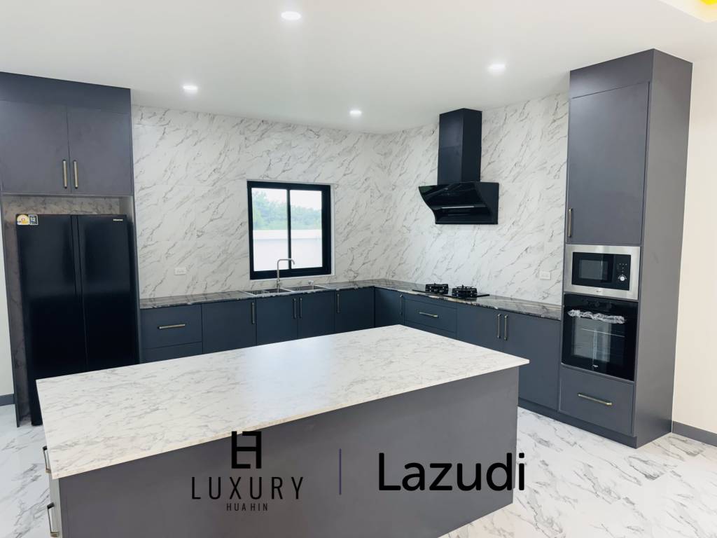 Sam Roi Yot: Brand-New 4-Bedroom Pool Villa Modern, No Fees