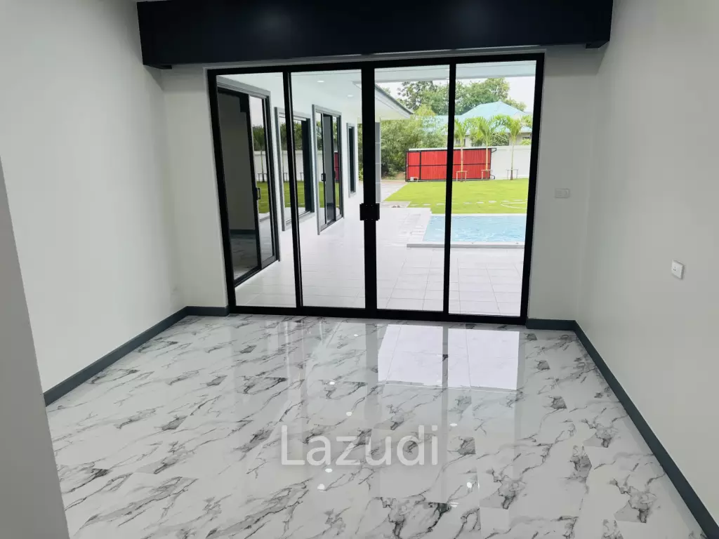 Sam Roi Yot: Brand-New 4-Bedroom Pool Villa Modern, No Fees