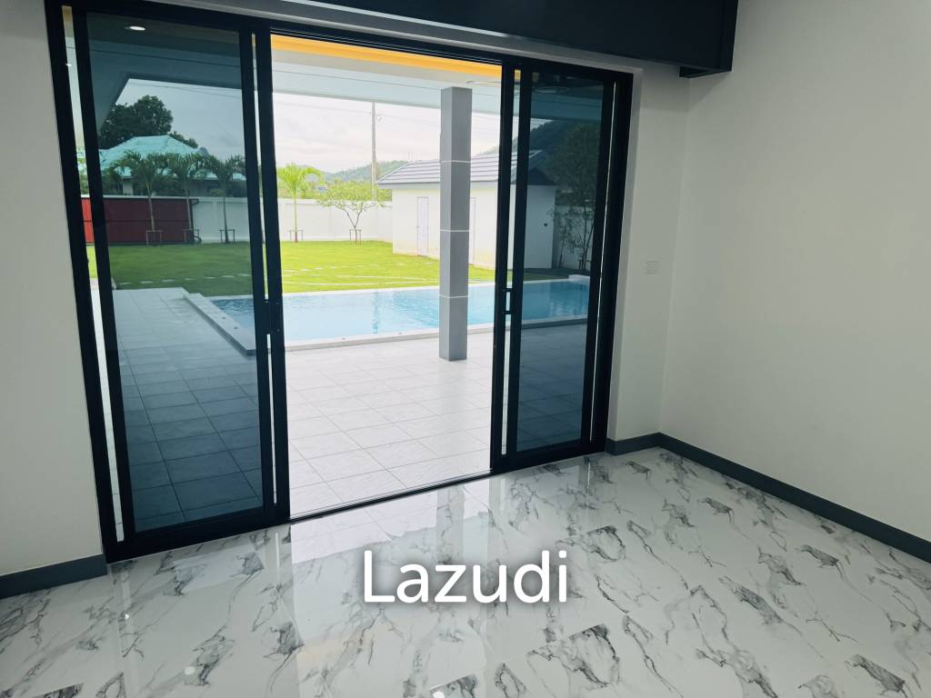 Sam Roi Yot: Brand-New 4-Bedroom Pool Villa Modern, No Fees