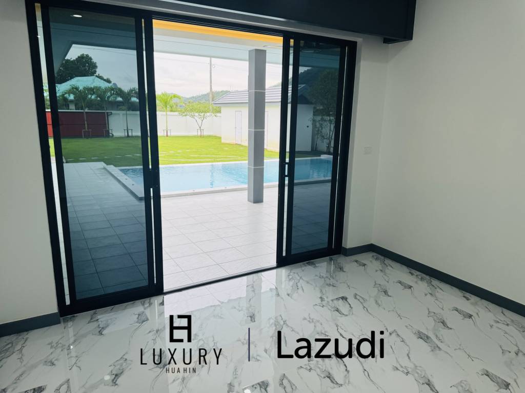 Sam Roi Yot: Brand-New 4-Bedroom Pool Villa Modern, No Fees